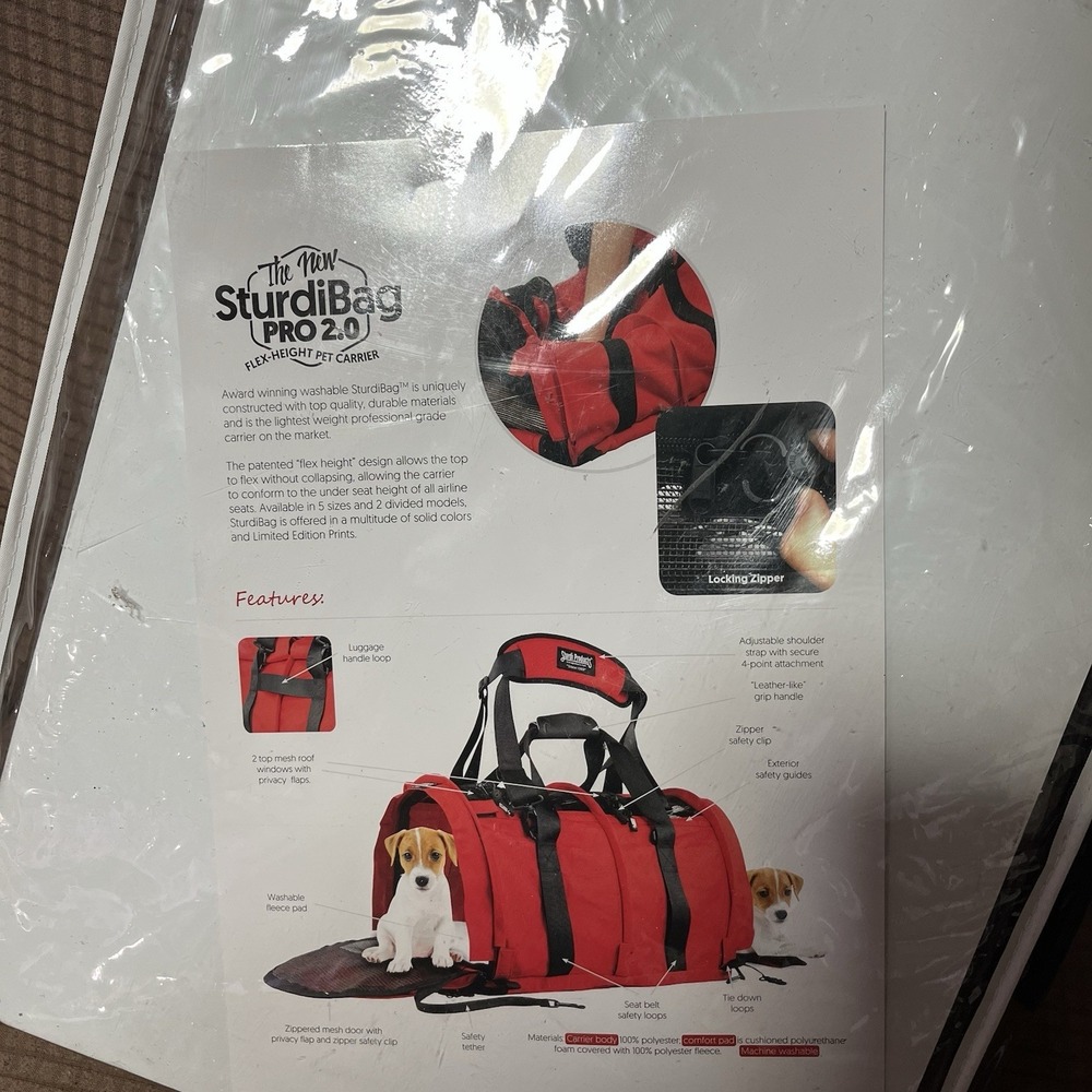 SturdiBag PRO 2.0 Flex height large PET CARRIER HIGH RATED BY PROS. CAT AND DOGS - Picture 2 of 6